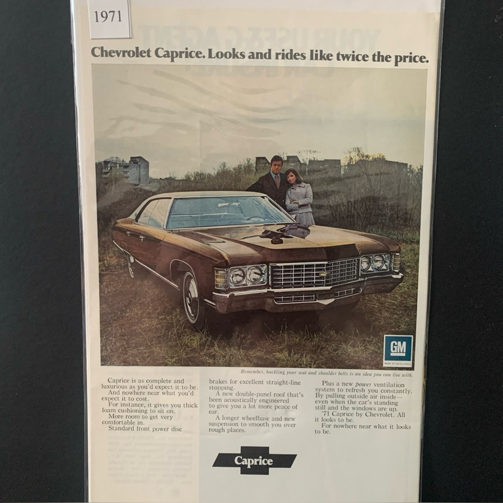 Vintage 1971 Chevrolet Chevy Caprice Looks And Rides Like Twice The Price Ad